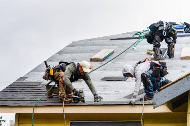 Professional Roofing technician working in Dana, IA
